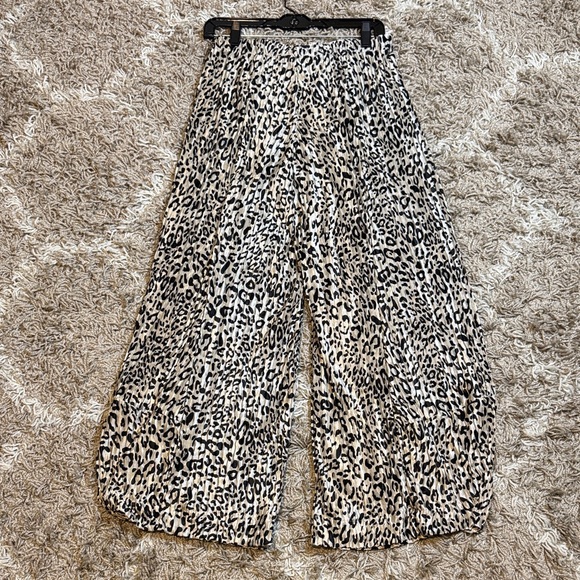 NWT Alembika Eve Punto Pants Leopard Print Wide-Leg Pants - Picture 4 of 9